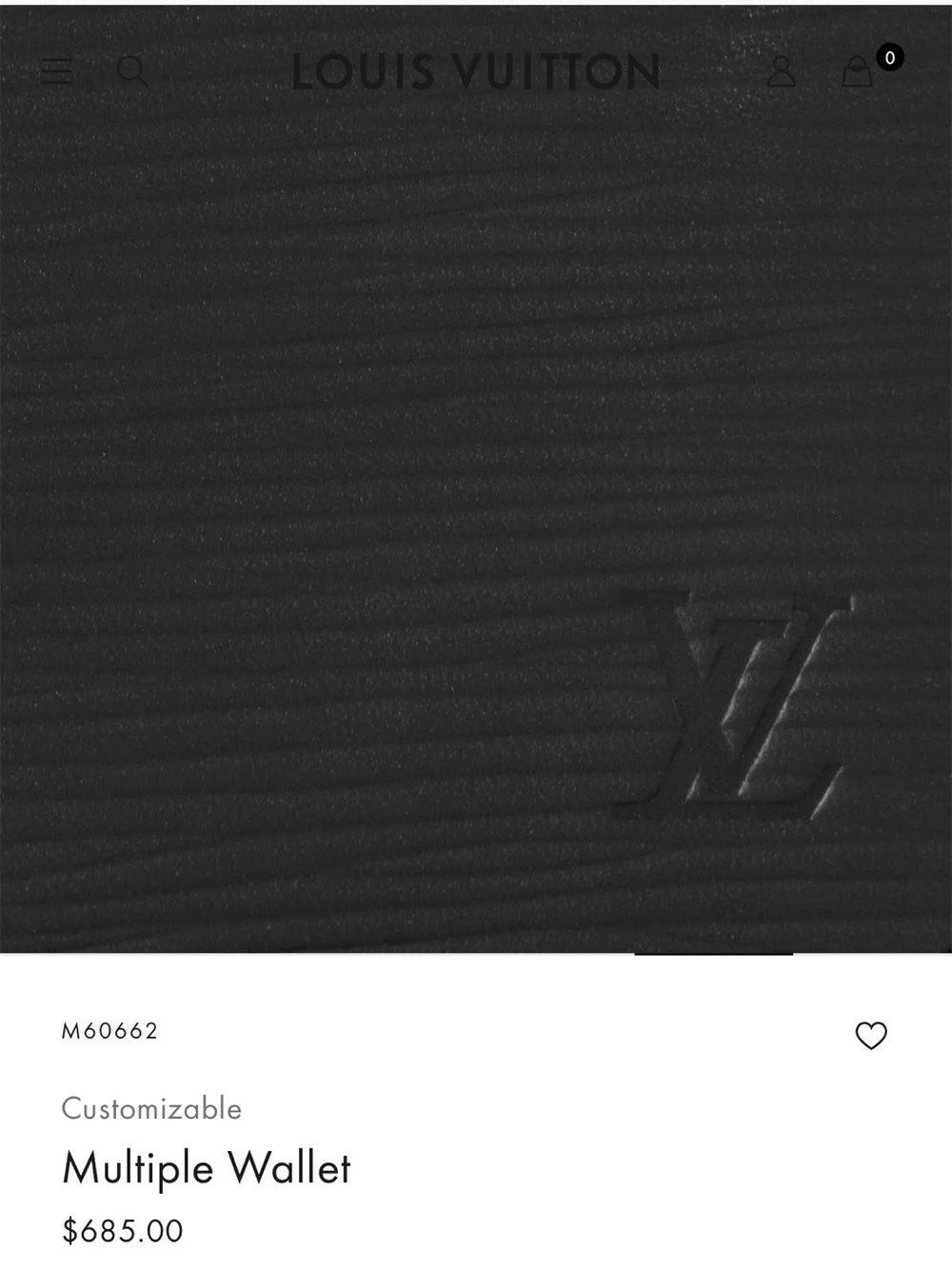 Louis Vuitton Black Epi Leather Multiple Wallet